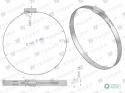 Opaska zaciskowa wzmocniona 140-160 ślimakowa (obejma W2 - stal nierdzewna) szerkość 12mm TEGER ( sprzedawane po 10 )