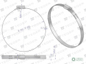 Opaska zaciskowa wzmocniona 150-170 ślimakowa (obejma W2 - stal nierdzewna) szerkość 12mm TEGER ( sprzedawane po 10 )