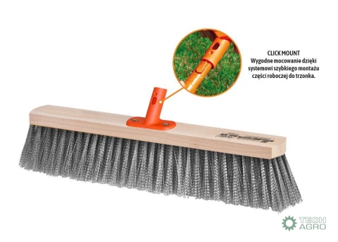 Szczotka do prac porządkowych PREMIUM -ulicówka 55x400 mm - druciana (mocowanie Click) / TEGER