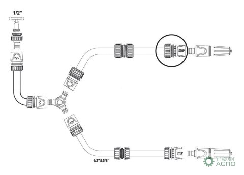 Szybkozłączka 3/4" - z waterstop / TEGER Szybkozłączka 3/4" - z waterstop / TEGER