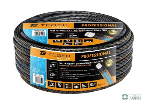 Wąż ogrodowy "PROFESSIONAL- NTS EXTRA FLEX" FI 3/4". 20m / TEGER