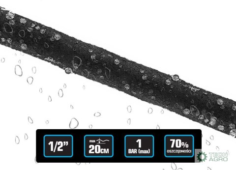 Wąż ogrodowy - kroplujący FI 1/2". 10m / TEGER Wąż ogrodowy - kroplujący FI 1/2". 10m / TEGER
