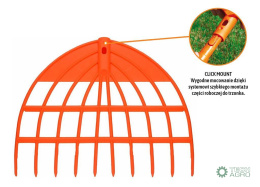 Widło grabie plastikowe do liści (mocowanie CLICK) / TEGER