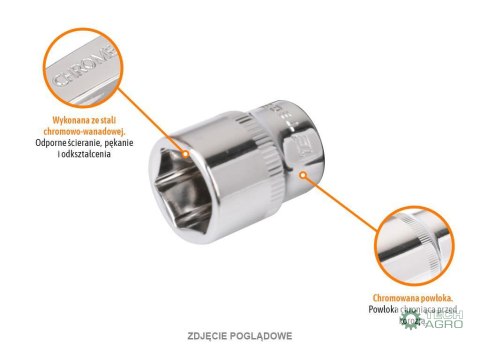 Klucz nasadowy 1/4" sześciokątny 5.5 mm / TEGER Klucz nasadowy 1/4" sześciokątny 5.5 mm / TEGER