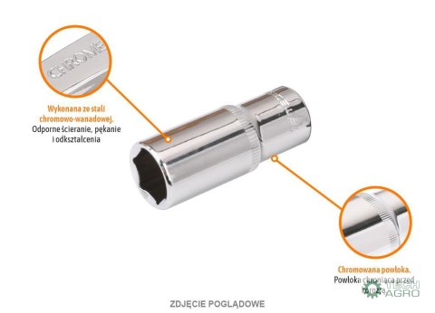 Klucz nasadowy 1/4" sześciokątny długi 7 mm / TEGER Klucz nasadowy 1/4" sześciokątny długi 7 mm / TEGER